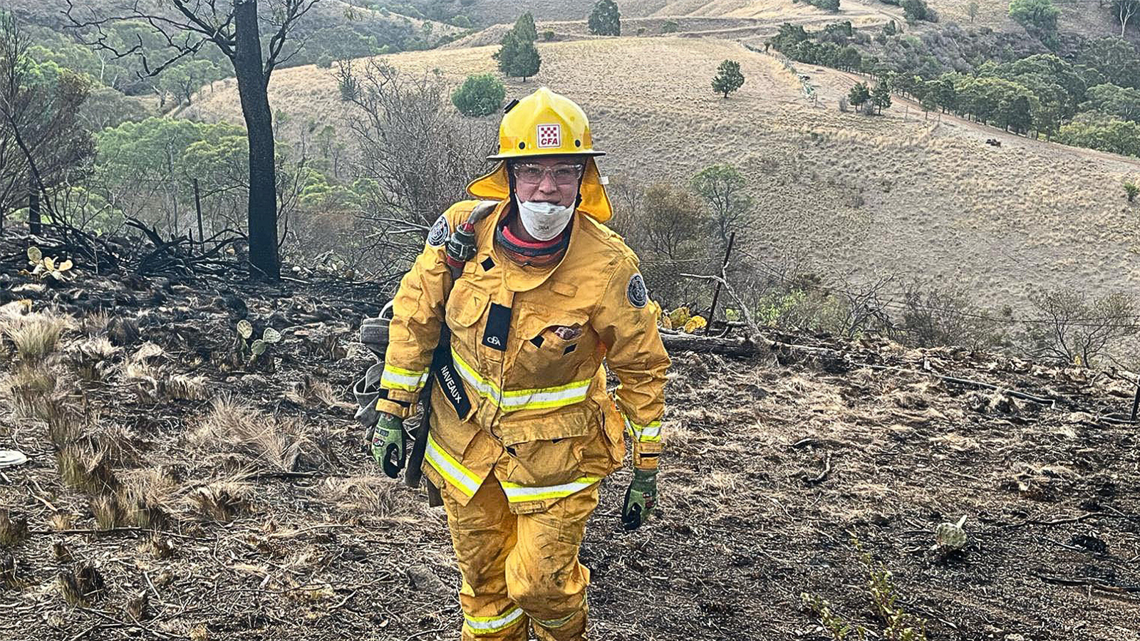 Laurie has fought fires in France, New Caledonia and Australia